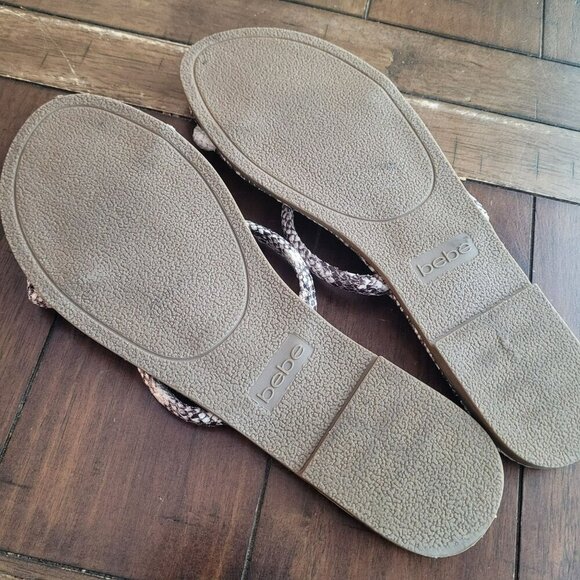 Bebe Snake Print Slip-On Sandals Womens Size 7 - Picture 3 of 3